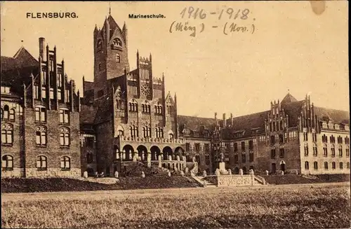 Ak Flensburg in Schleswig Holstein, Marineschule
