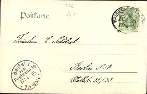 Ak Halberstadt am Harz, Holzmarkt, Rathaus, Martinikirche