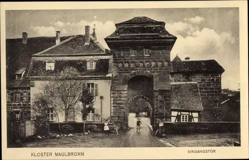 Ak Maulbronn im Schwarzwald, Kloster, Eingangstor