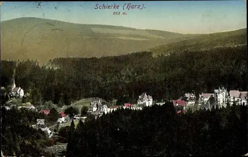 Ak Schierke Wernigerode am Harz, Teilansicht