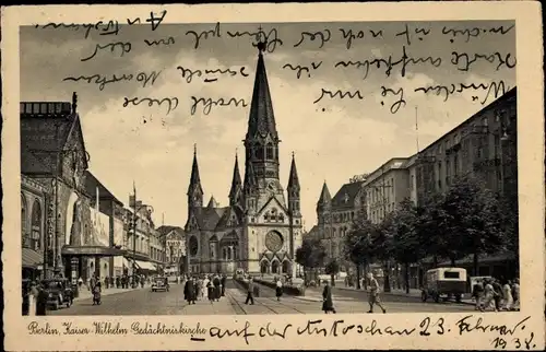 Ak Berlin Charlottenburg, Kaiser Wilhelm Gedächtniskirche