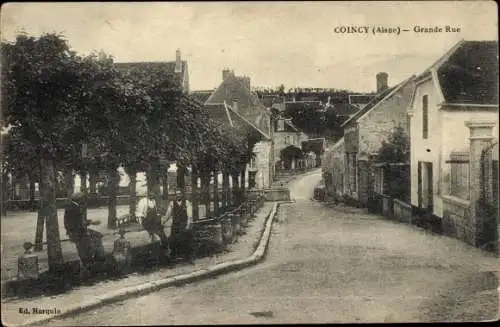 Ak Concy Aisne, Grande Rue
