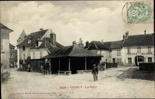 Ak Concy Aisne, La Halle