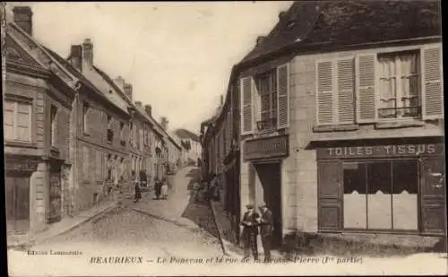 Ak Beaurieux-Aisne, Ponceau und Rue de la Fa. Grosse Pierre