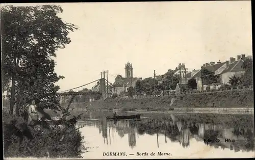 Ak Dormans Marne, Bords de Marne