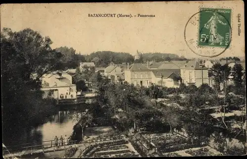 Ak Bazancourt Marne, Panorama