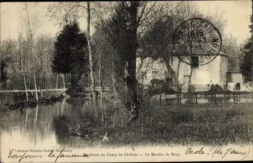 Ak Camp de Chalons Camp de Mourmelon Marne, Moulin de Bouy