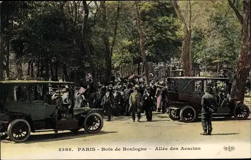 Ak Paris XVI, Bois de Boulogne, Allee des Acacias