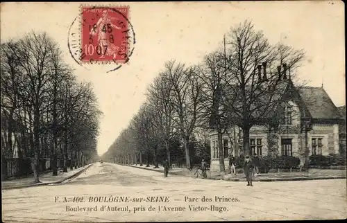 Ak Paris 16. Jahrhundert, Bois de Boulogne, Parc des Princes, Boulevard d’Auteuil