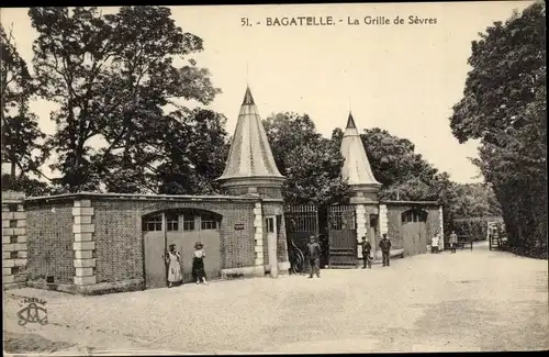 Ak Paris 16. Jahrhundert, Parc Bagatelle, das Grille de Sèvres