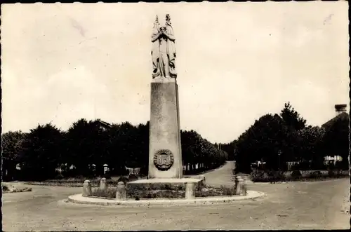 Ak Elizabethville Yvelines, Denkmal zur Erinnerung an die französisch-belgische Freundschaft