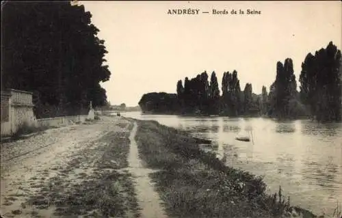 Ak Andrésy Yvelines, Ufer der Seine