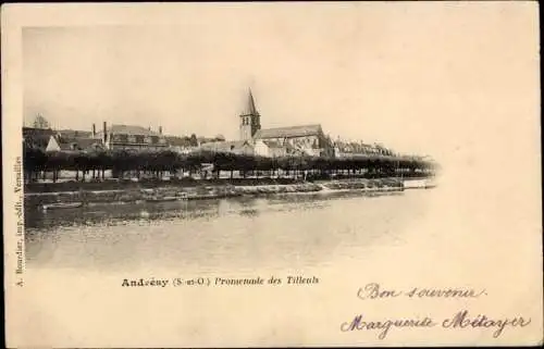 Ak Andrésy Yvelines, Promenade des Tilleuls