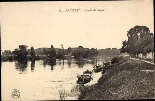 Ak Andrésy Yvelines, Ufer der Seine