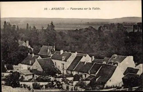 Ak Andrésy Yvelines, Panorama über das Tal