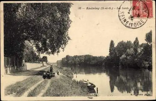 Ak Andrésy Yvelines, Ufer der Seine