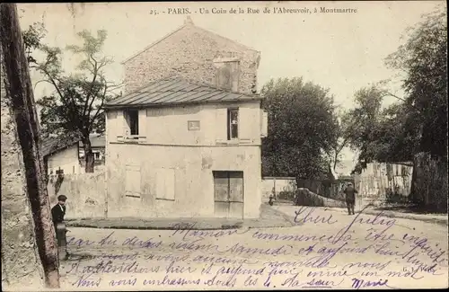 Ak Paris XVIII. Montmartre, Ecke Rue de l'Abreuvoir