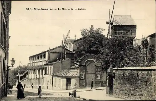 Ak Paris XVIII. Montmartre, Moulin de la Galette