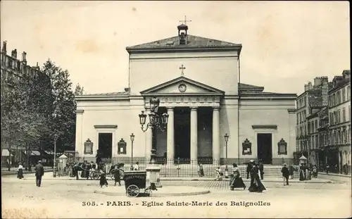 Ak Paris 17. Jahrhundert, Kirche Sainte-Marie des Batignolles