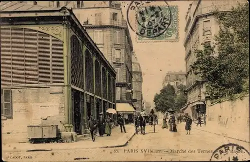 Ak Paris 17. Jahrhundert, Ternes-Markt, Rue Bayen