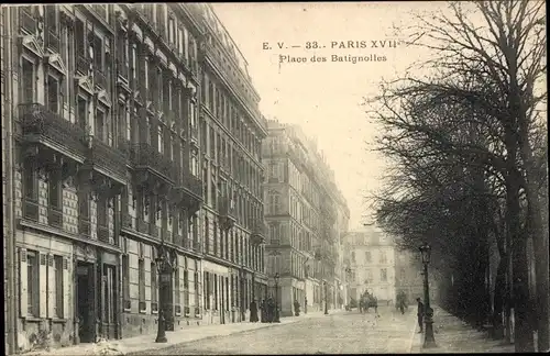 Ak Paris 17., Place des Batignolles