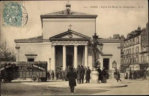 Ak Paris 17. Jahrhundert, Kirche Sainte-Marie des Batignolles