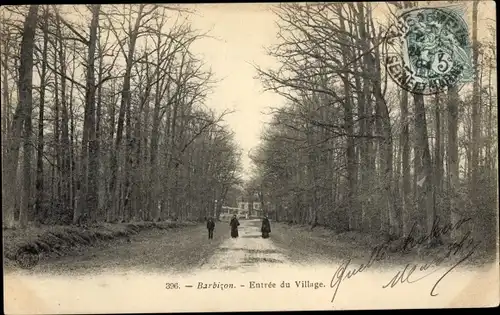 Ak Barbizon Seine et Marne, Dorfeingang