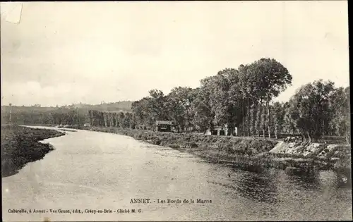 Ak Annet Seine et Marne, Die Ufer der Marne