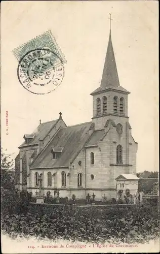 Ak Chevincourt Oise, Kirche