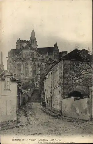 Ak Chaumont en Vexin Oise, Kirche