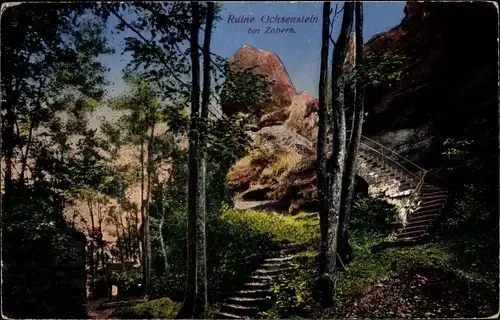 Ak Saverne Zabern Elsass Bas Rhin, Ruine Ochsenstein