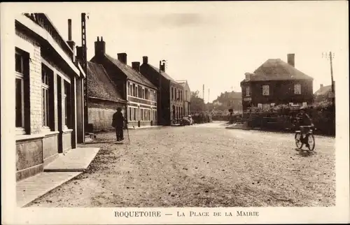 Ak Roquetoire Pas de Calais, Place de la Mairie