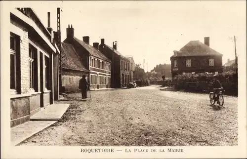 Ak Roquetoire Pas de Calais, Place de la Mairie