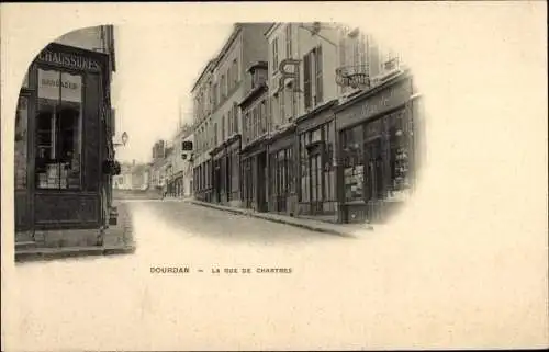 Ak Dourdan Essonne, Rue des Chartres