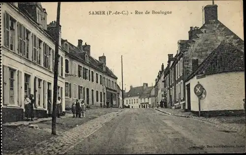 Ak Samer Pas de Calais, Rue de Boulogne