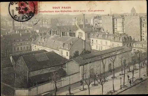 Ak Paris XIII., Manufacture des Gobelins, Gesamtansicht