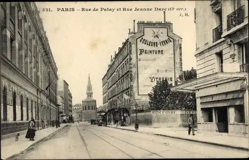 Ak Paris XIII., Rue de Patay, Rue Jeanne d’Arc