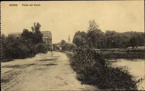 Ak Denain Nord, Straßenpartie, Kanal