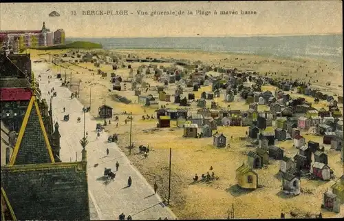 Ak Berck Plage Pas de Calais, Strand, Gesamtansicht