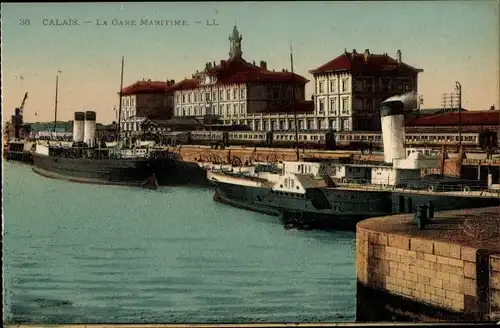 Ak Calais Pas de Calais, Seestation