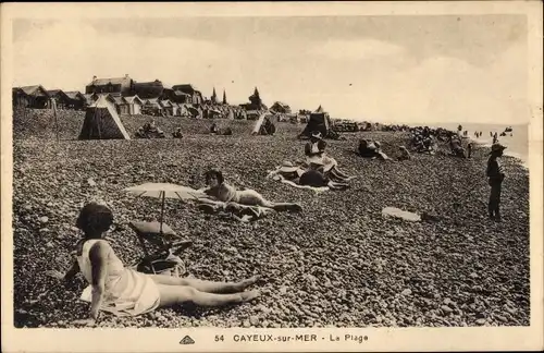 Ak Cayeux sur Mer Somme, Strand