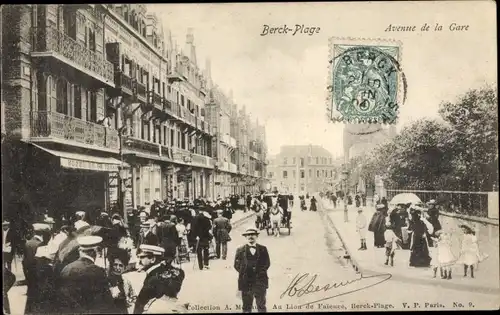Ak Berck Plage Pas de Calais, Avenue de la Gare