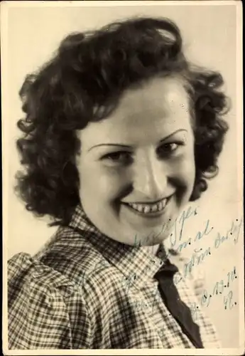 Foto Ak Schauspielerin Münderling, Portrait, Autogramm