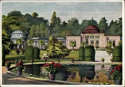 Ak Bad Cannstatt Stuttgart in Württemberg, Wilhelma, Maurisches Schloss, Park