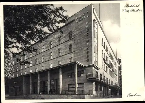 Ak Bochum im Ruhrgebiet, Parkhotel, Haus Rechen, Außenansicht