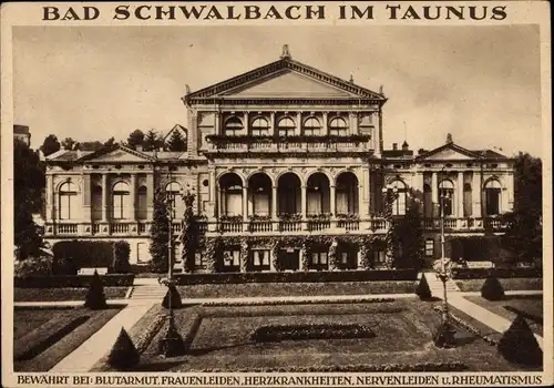 Ak Bad Schwalbach im Taunus, Kurhaus, Außenansicht