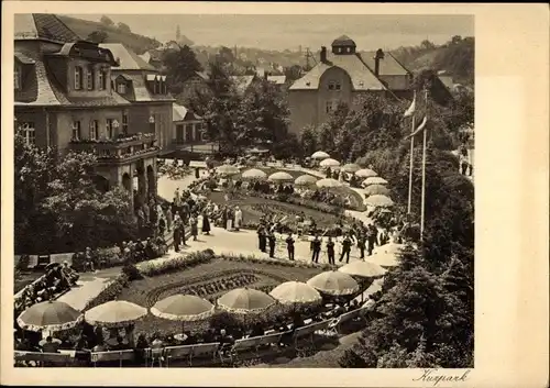 Ak Oberschlema Bad Schlema im Erzgebirge, Radiumbad, Kurpark