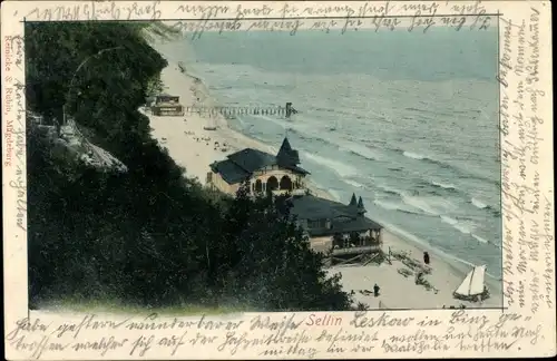 Ak Ostseebad Sellin auf Rügen, Strand