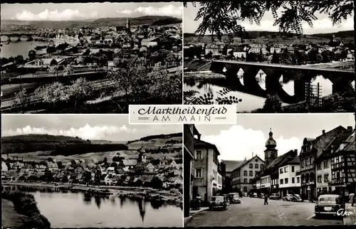 Ak Marktheidenfeld im Spessart Unterfranken, Ortsansicht, Brücke, Teilansicht