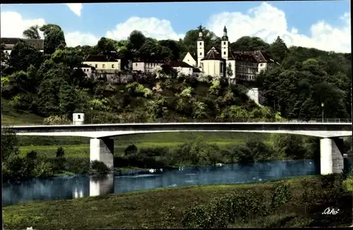 Ak Lengfurt Triefenstein in Unterfranken, Schloss Triefenstein, Brücke